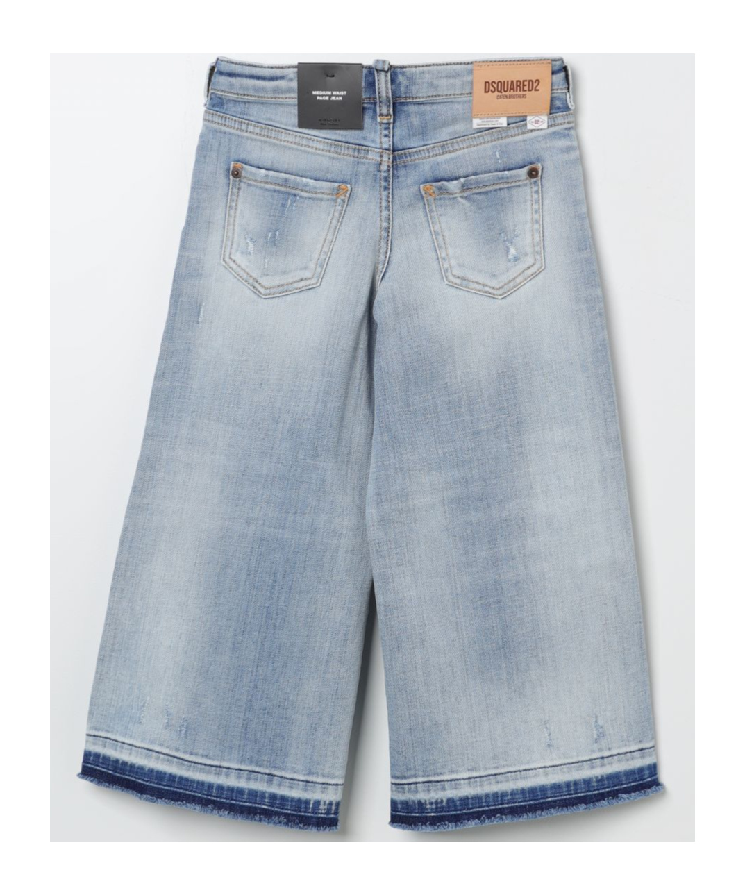 Dsquared2 Wide Clear Ripped Jeans In Gray