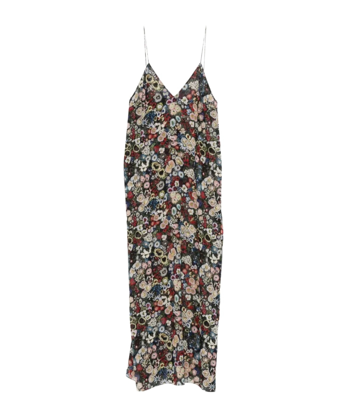 Khaite Taja Floral-print Silk-chiffon Maxi Dress In Multi