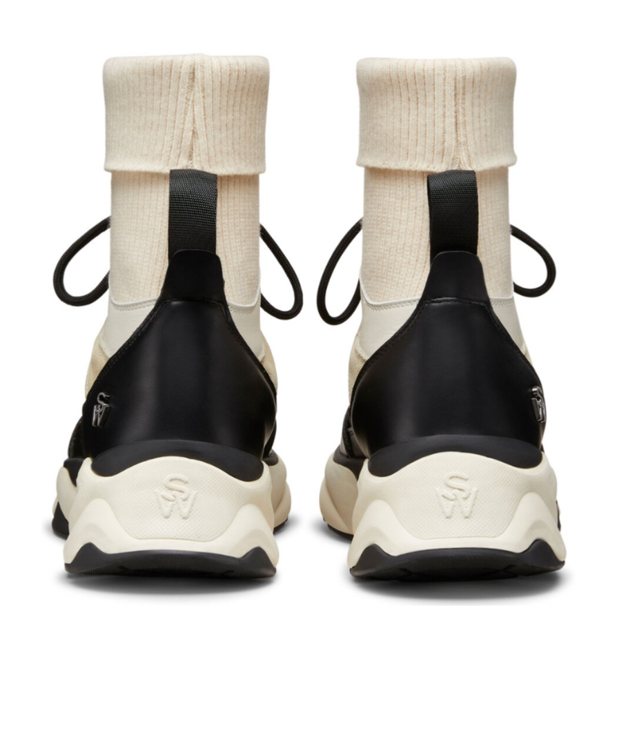 Stuart Weitzman Sw Hiker High-top Trainer Sneakers In Black