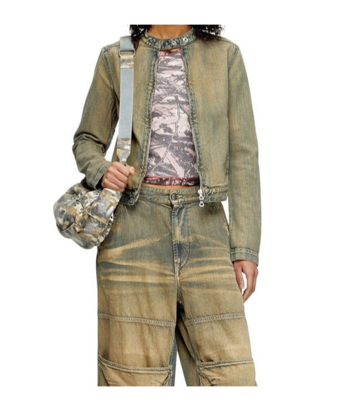 Diesel De-mornin Fitted Jacket In Nude