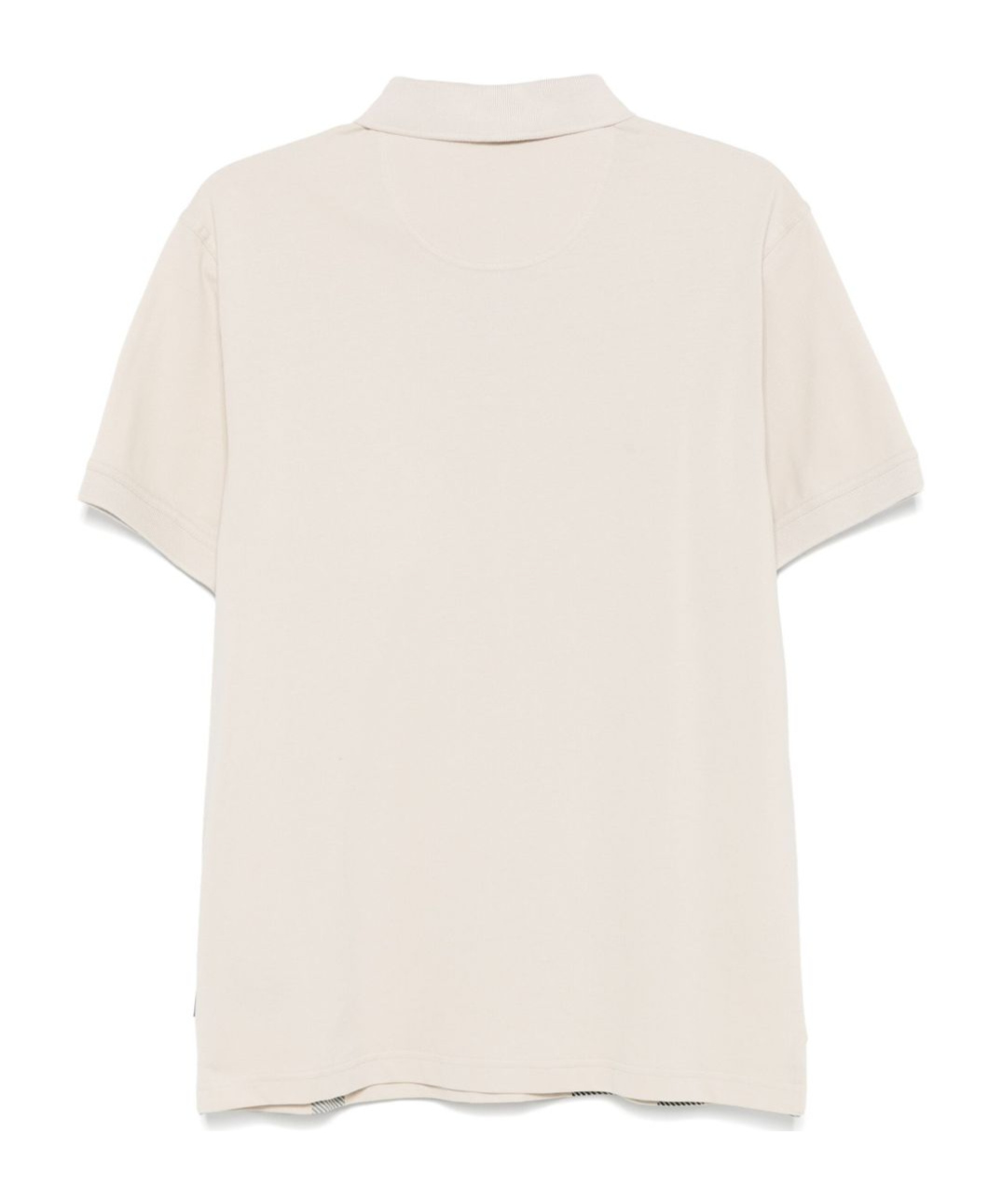 Barbour Beige Check Pattern Polo In Light Beige