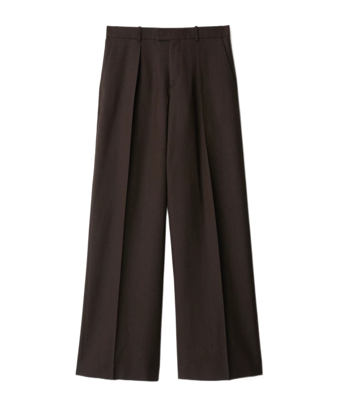 Burberry Pressed-crease Wool Tailored Trousers In Black