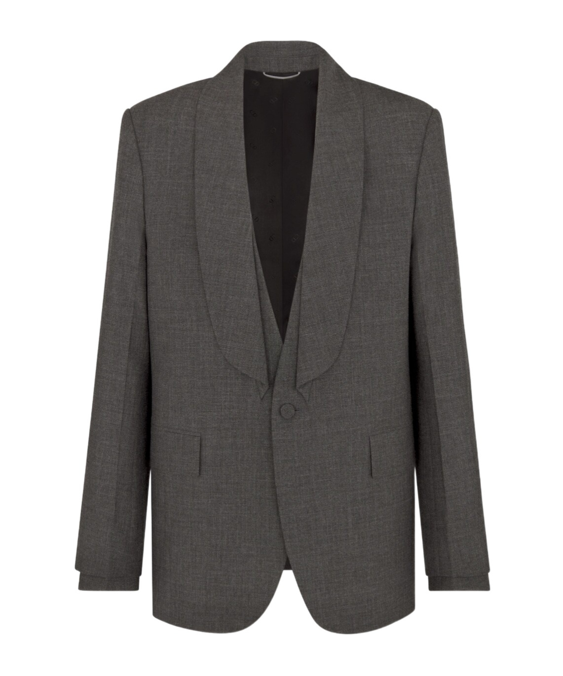 Dior Single-breasted Sheepwool Suit Coat In Black