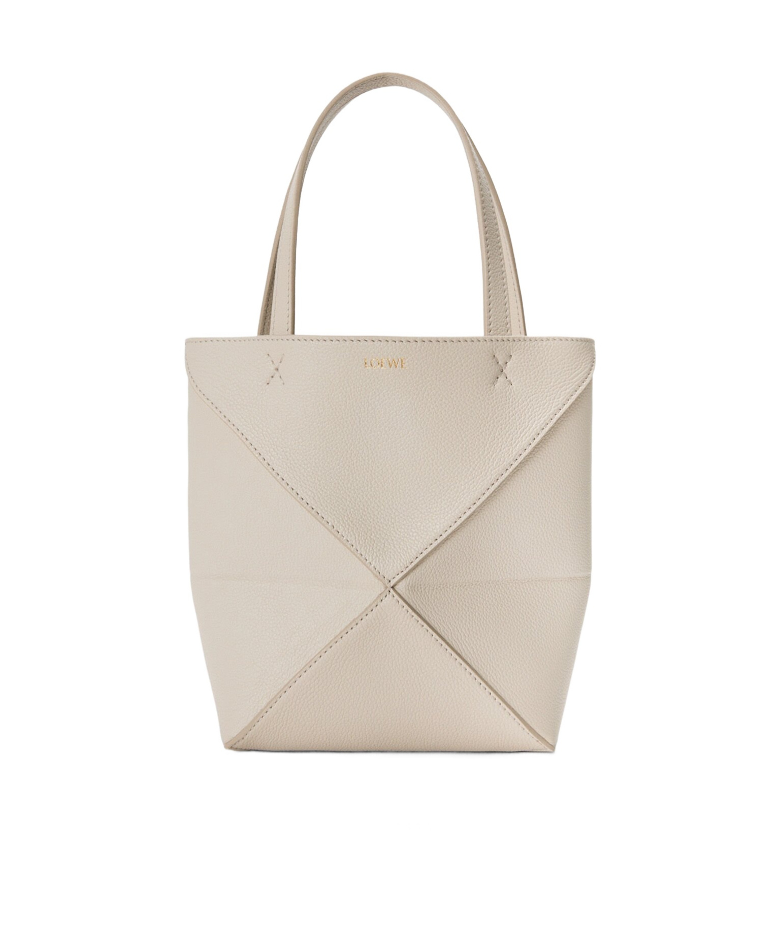Loewe Mini Double Handle Shoulder Bag In Brown