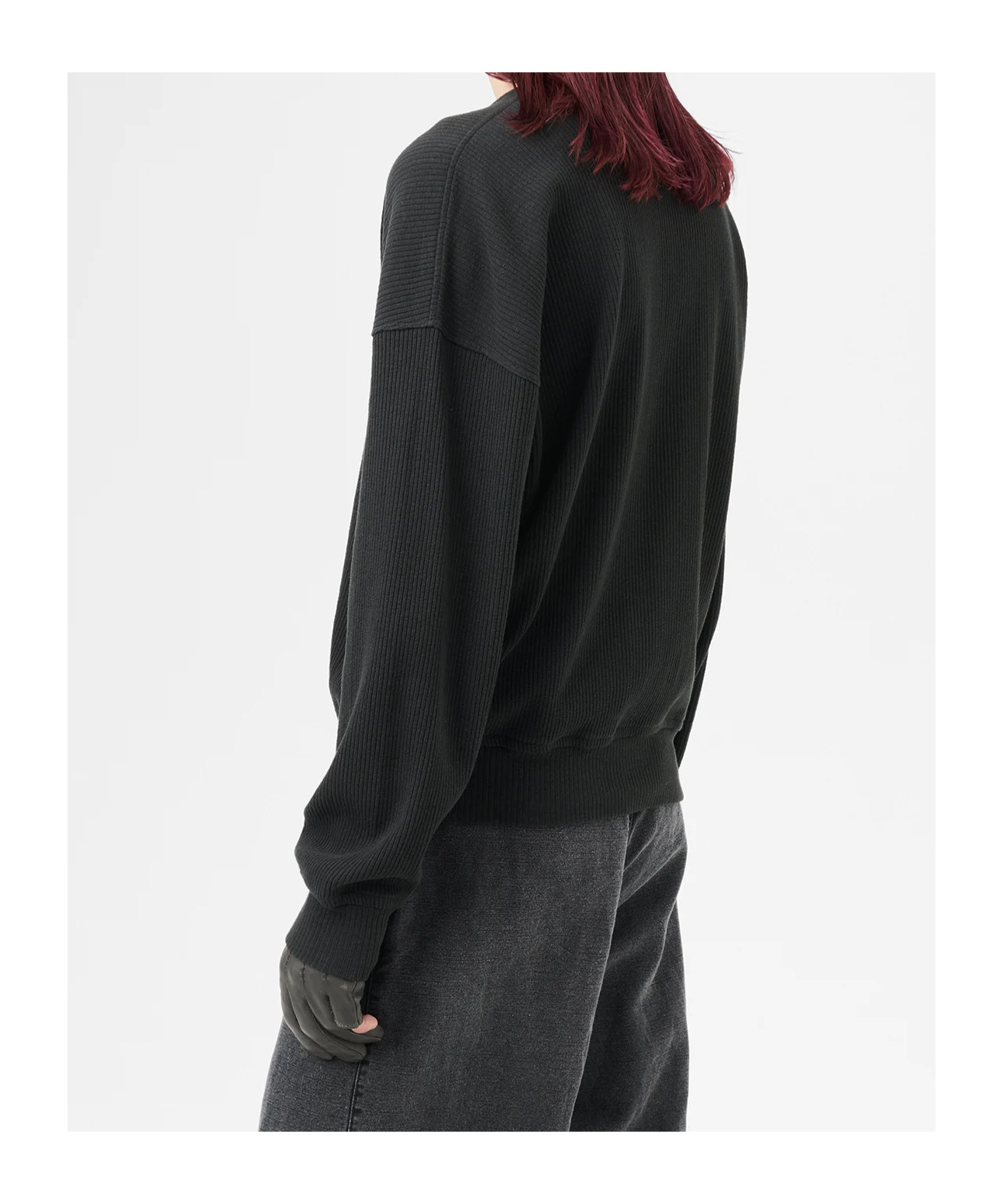 Our Legacy Slate Cotton Sweatshirt In Black Rib
