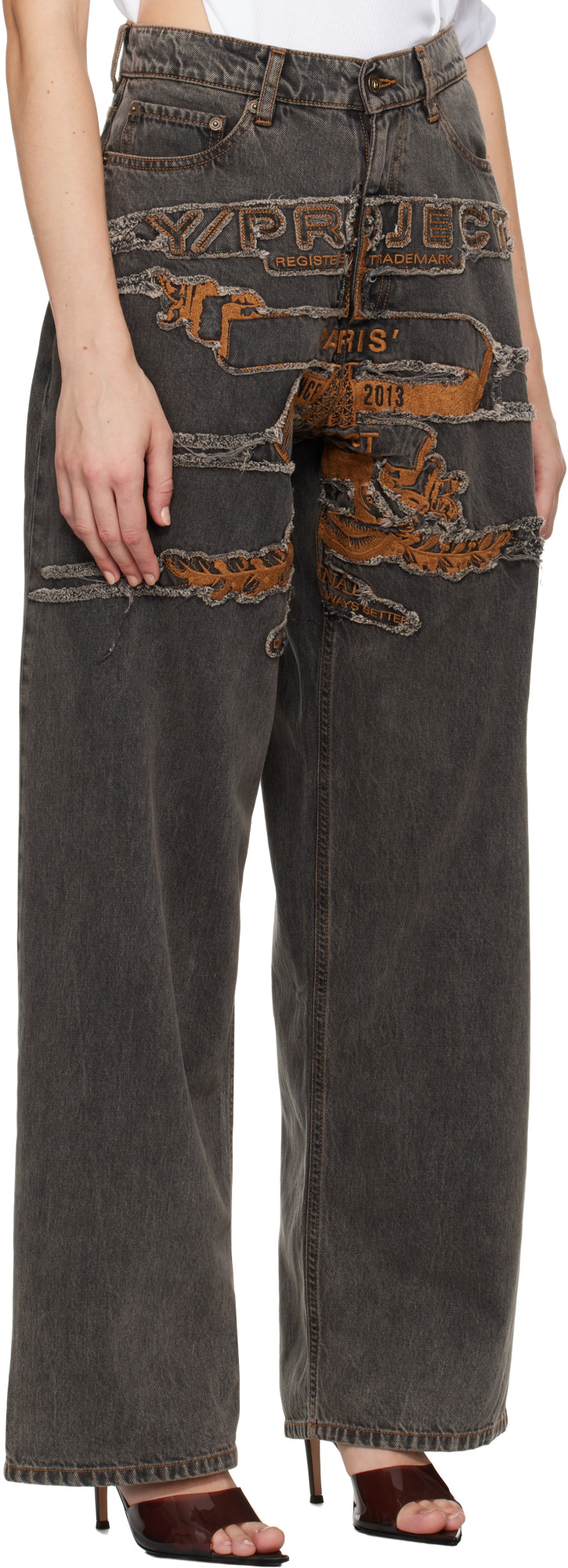 Y/project Belt-loop Jeans In Black