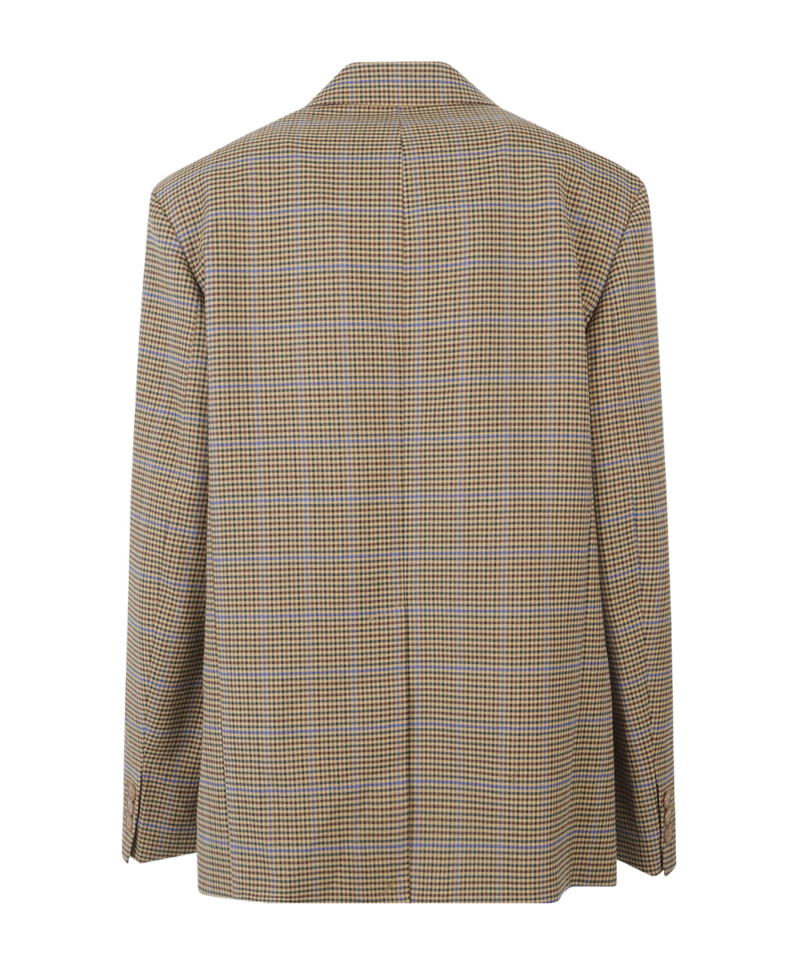 The Frankie Shop Houndstooth Blazer In Brown