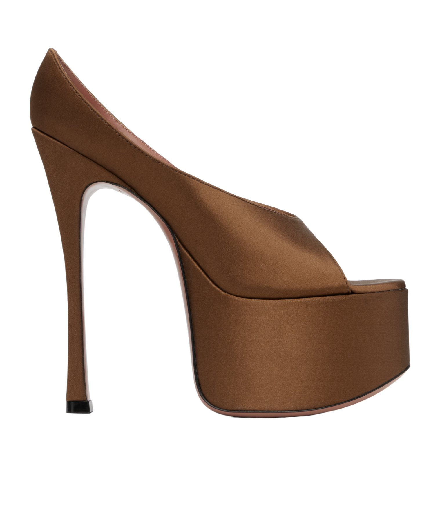 Amina Muaddi Anok Plateau High-heeled Sandals In Brown