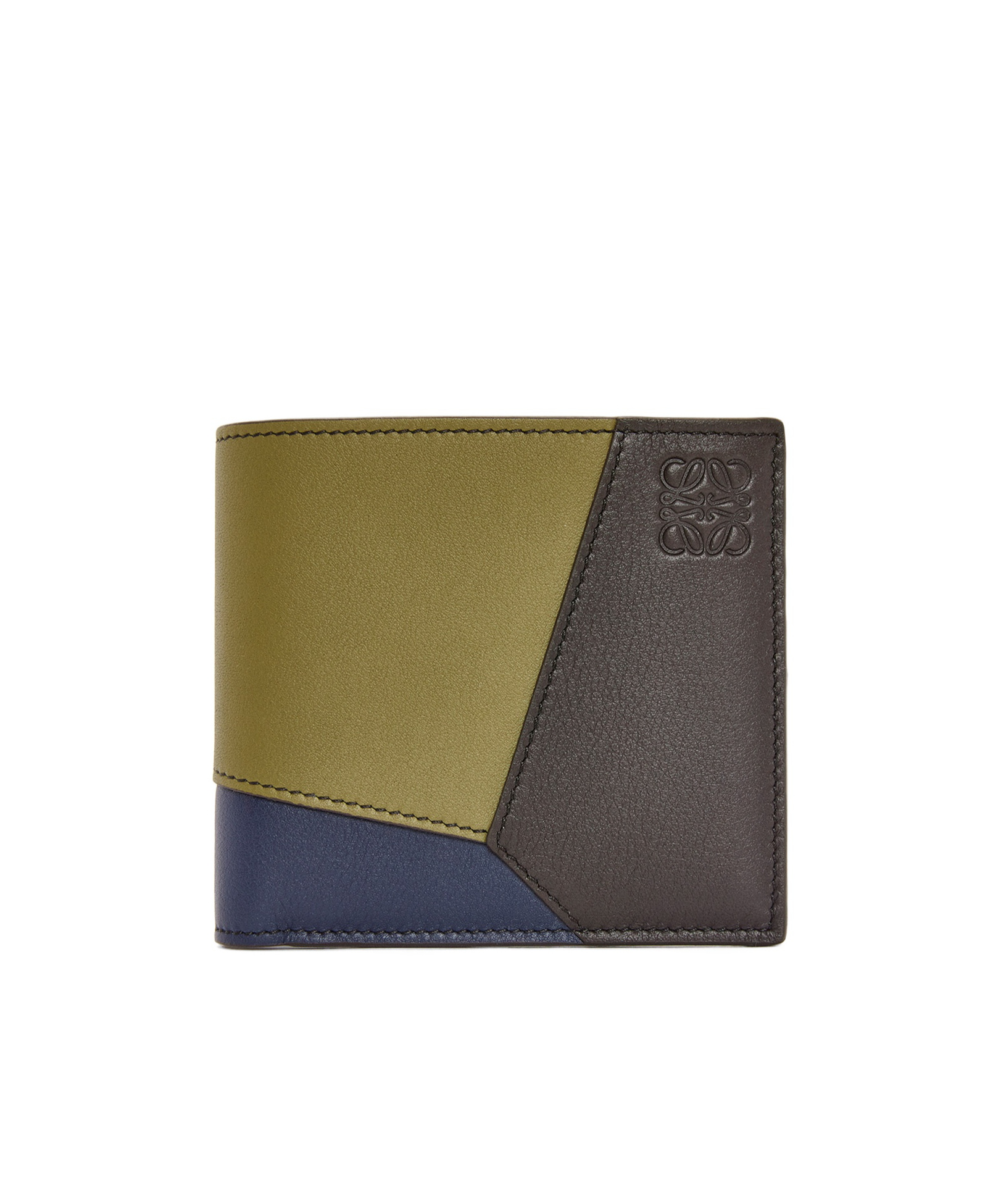 Loewe Puzzle Edge Double Fold Wallet In Brown