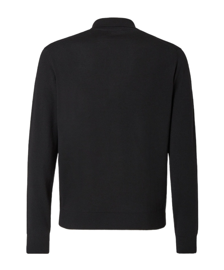 Fendi Black Wool Polo Shirt In Black