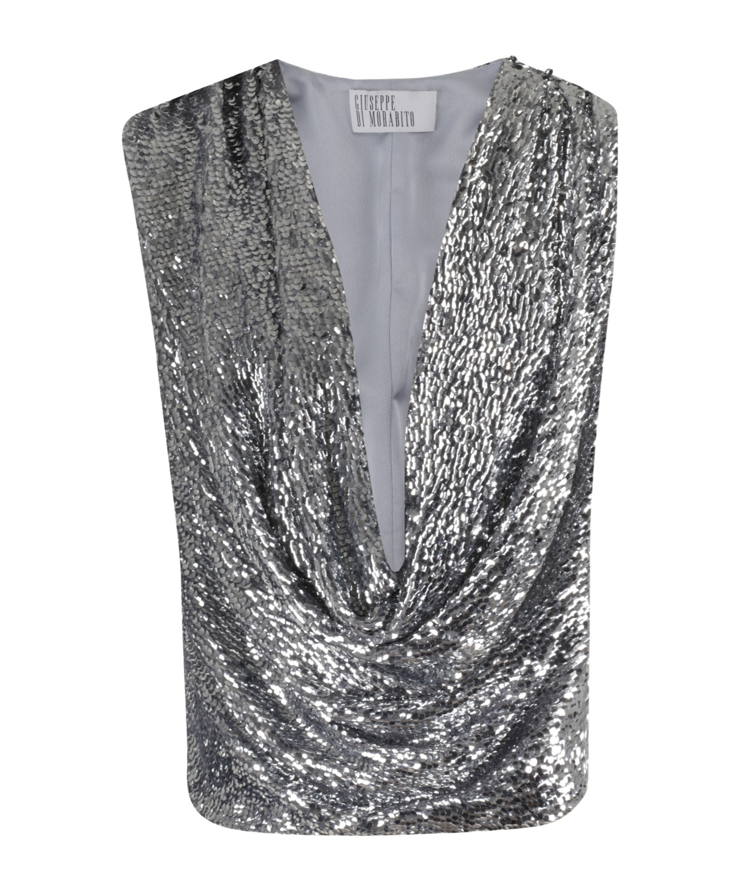 Giuseppe Di Morabito Sleeveless Top In Silver
