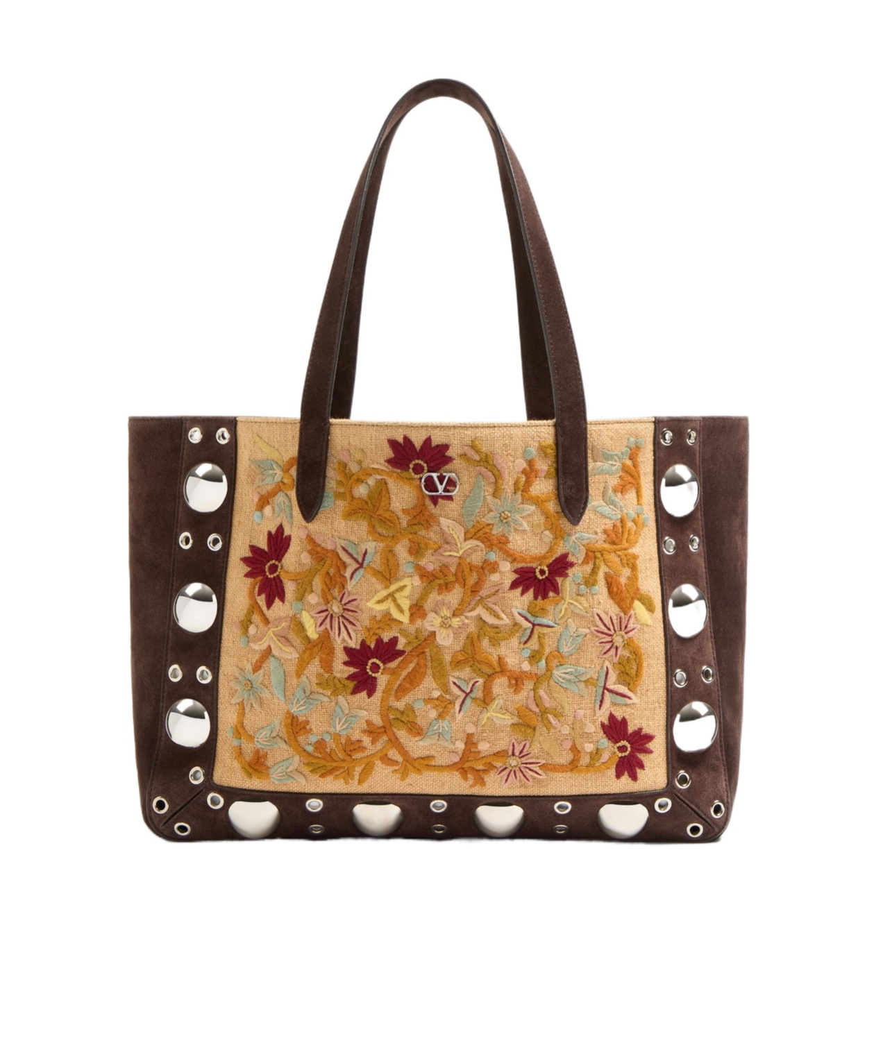 Valentino Suede Nellcote Tote Bag In Multi-color