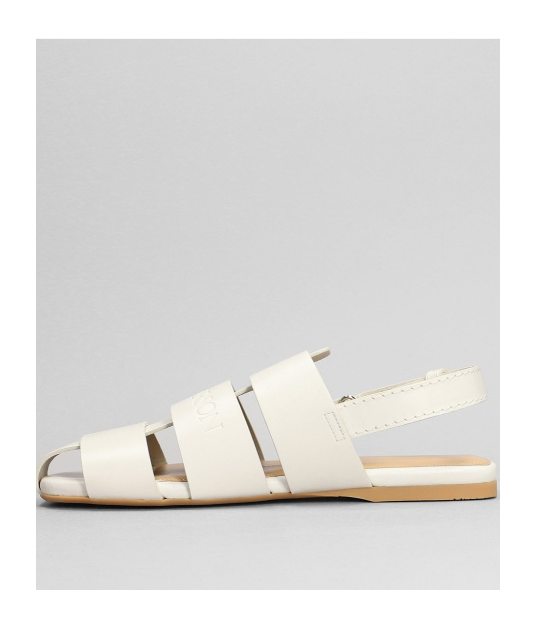 Jw Anderson Calfskin Slingback Fisherman Sandals In White
