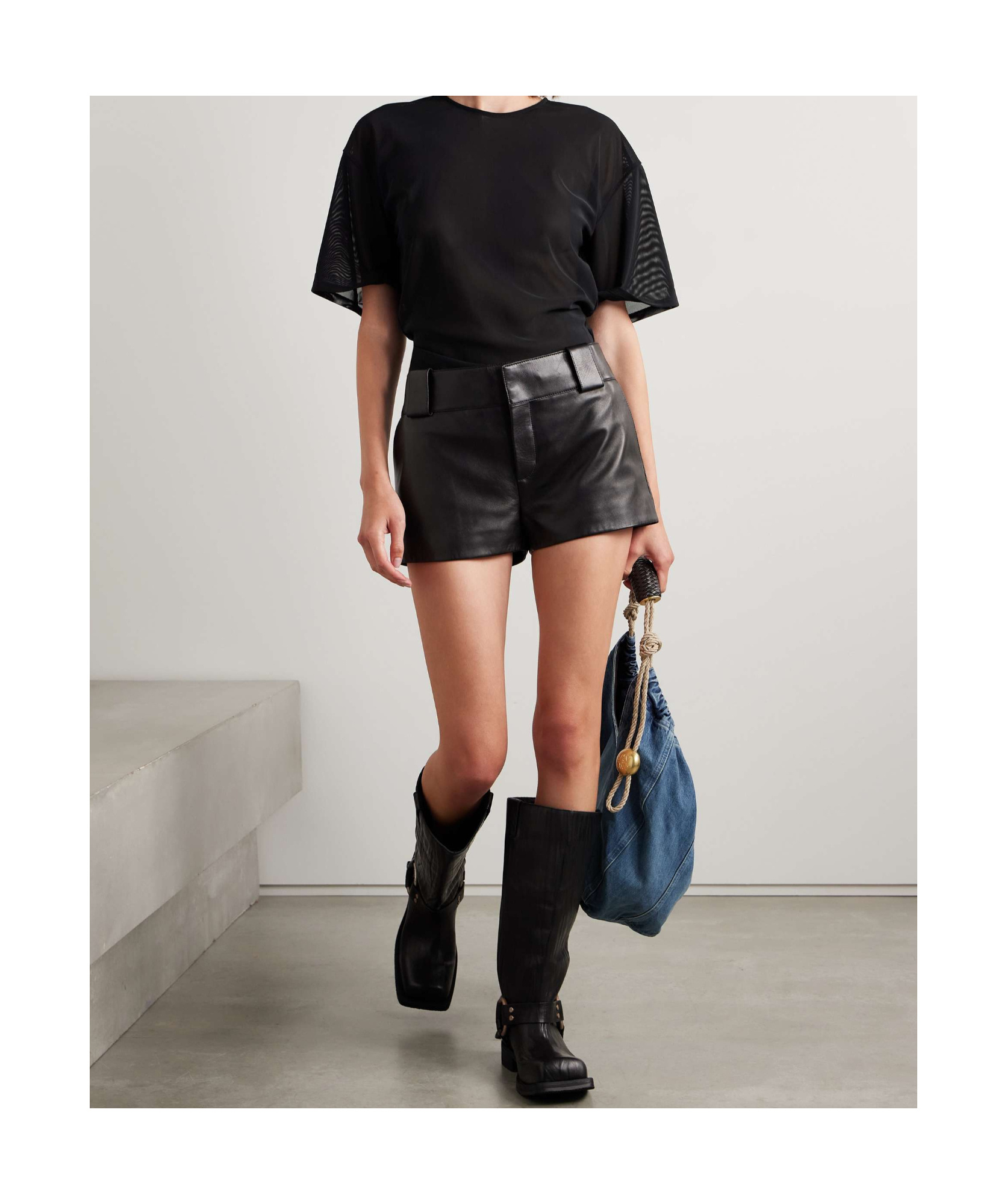 Acne Studios Mesh T-shirt In Black