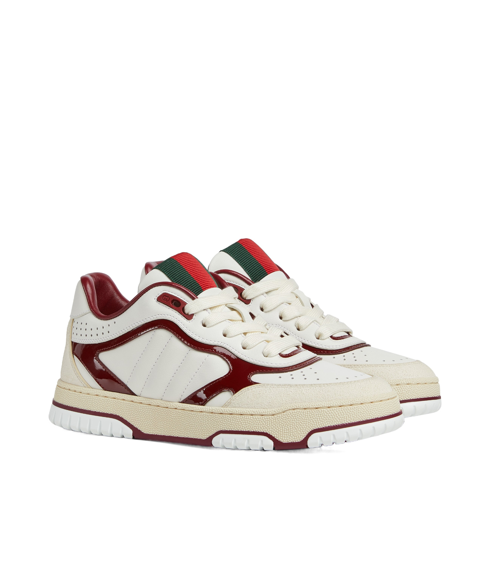 Gucci Re-web Leather Sneaker In White