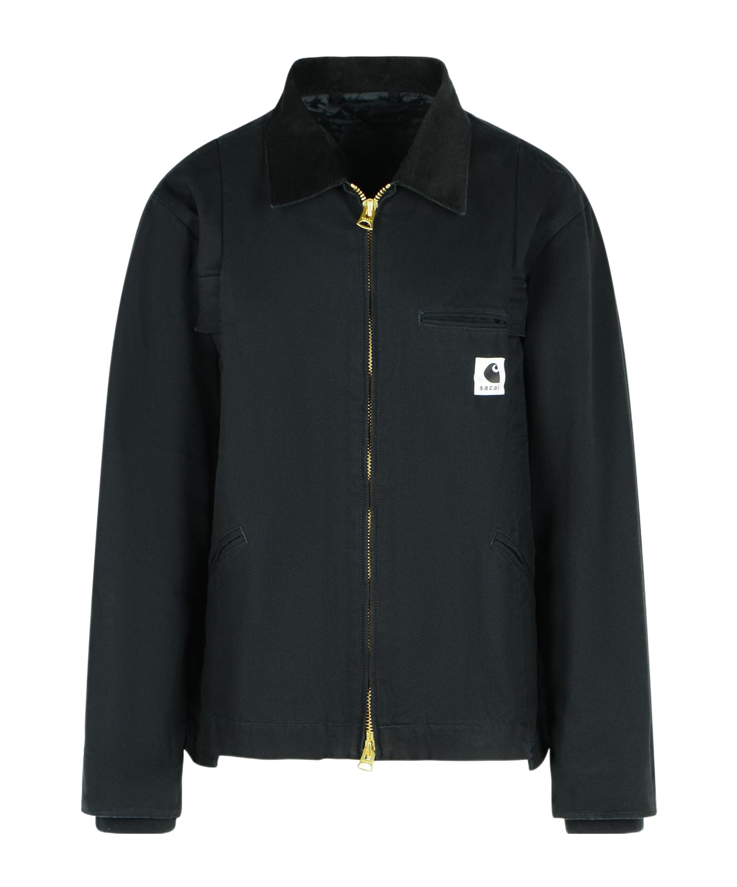 Sacai Carhartt Work Progress Cotton Jacket In Black