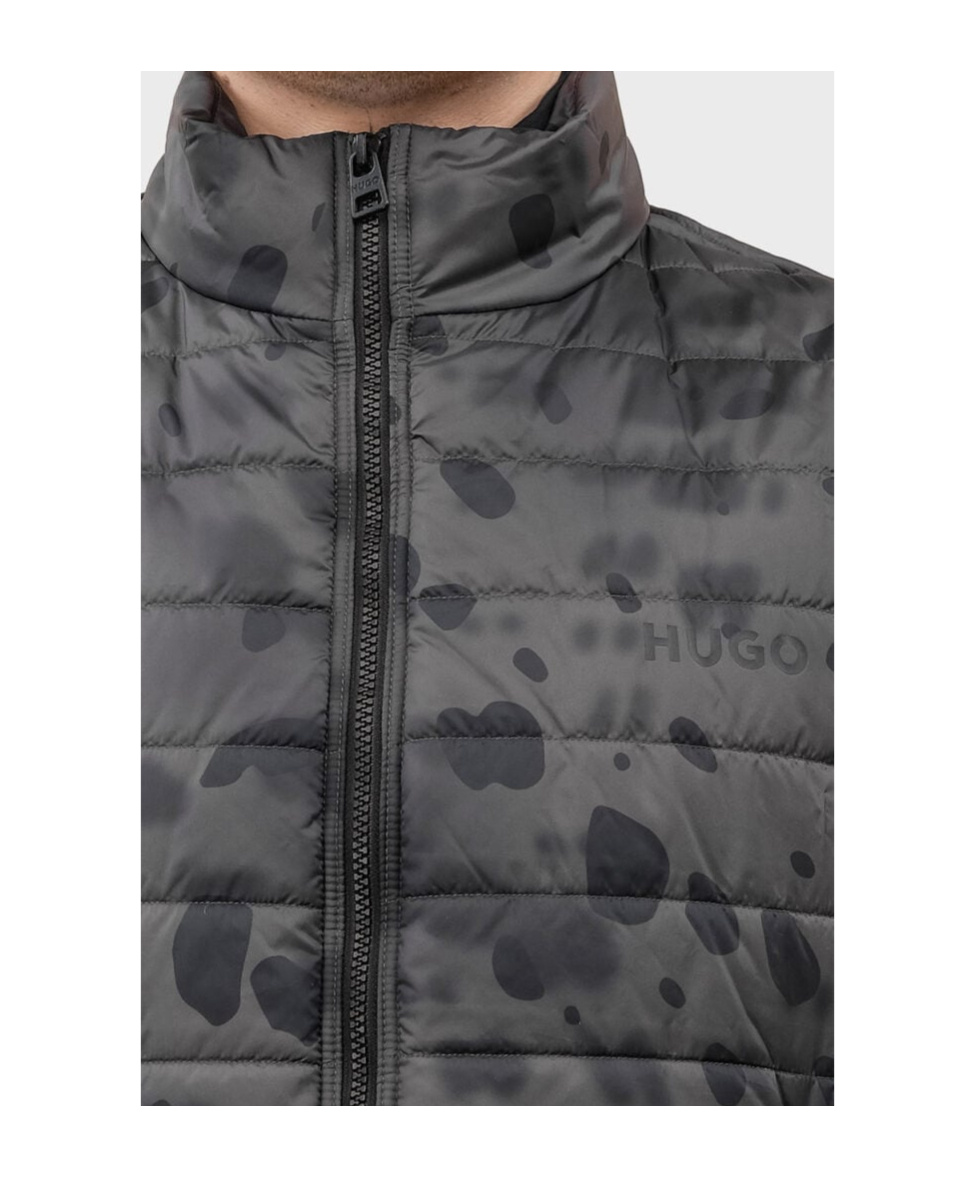Shop Hugo Boss Hugo Quilted Puffer Vest Jacket In Black