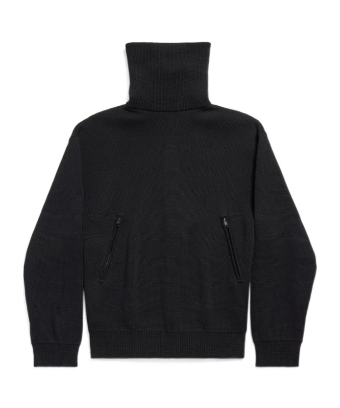 Balenciaga Turtleneck Sweater In Black