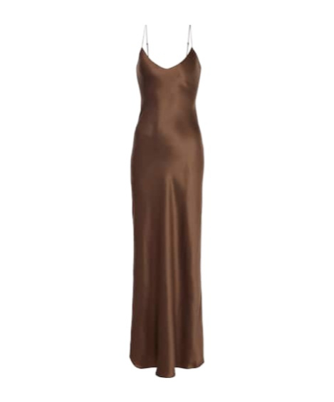 Nili Lotan Suspender Dress In Brown