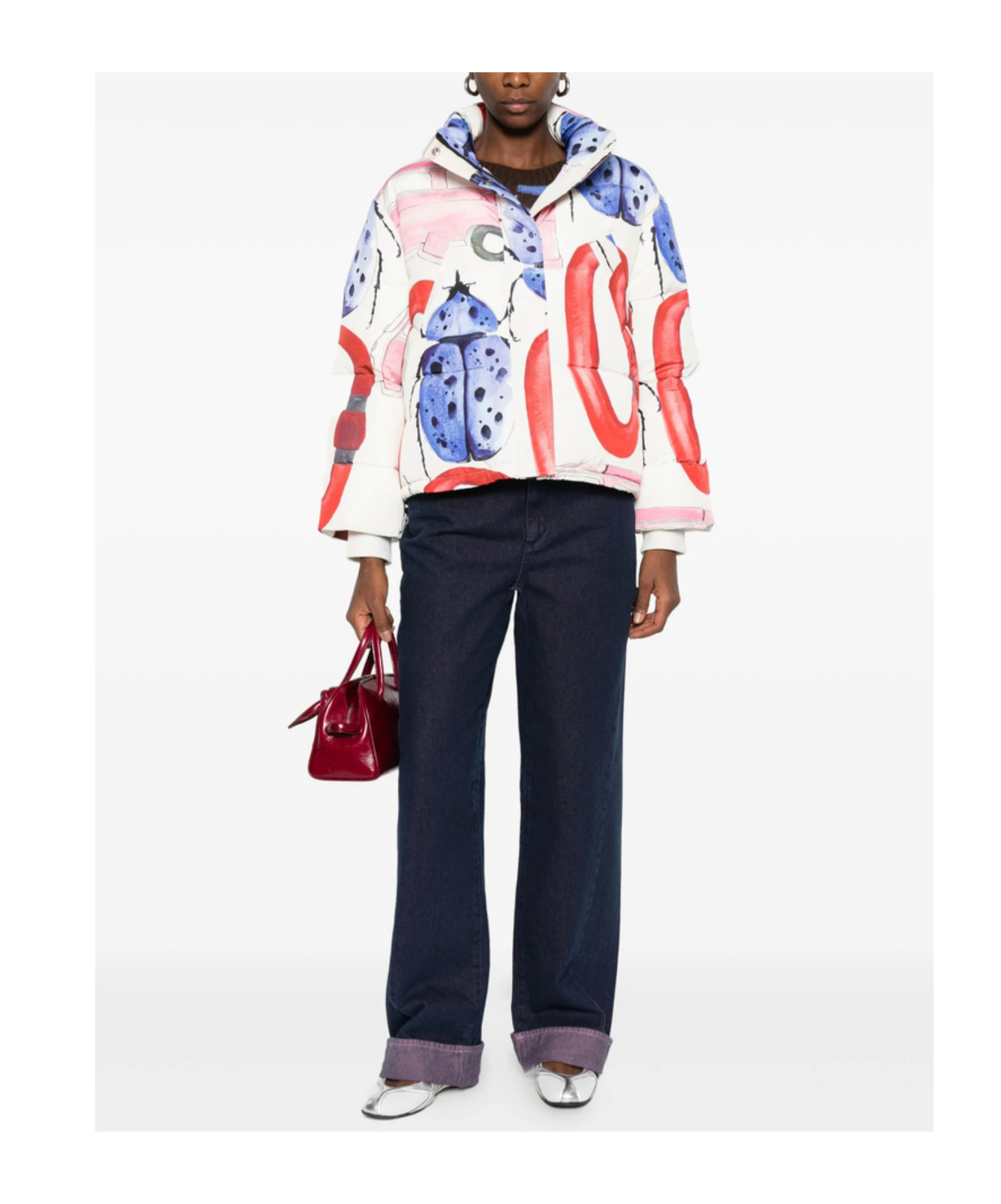 Stine Goya Patterned Printed Cotton Jacket In Multi