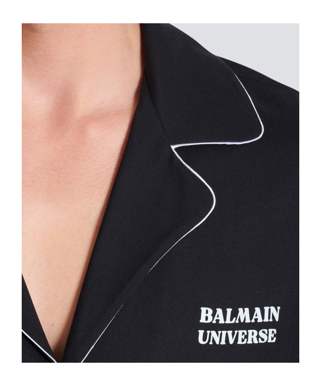 Balmain Planet-print Shirt In Black