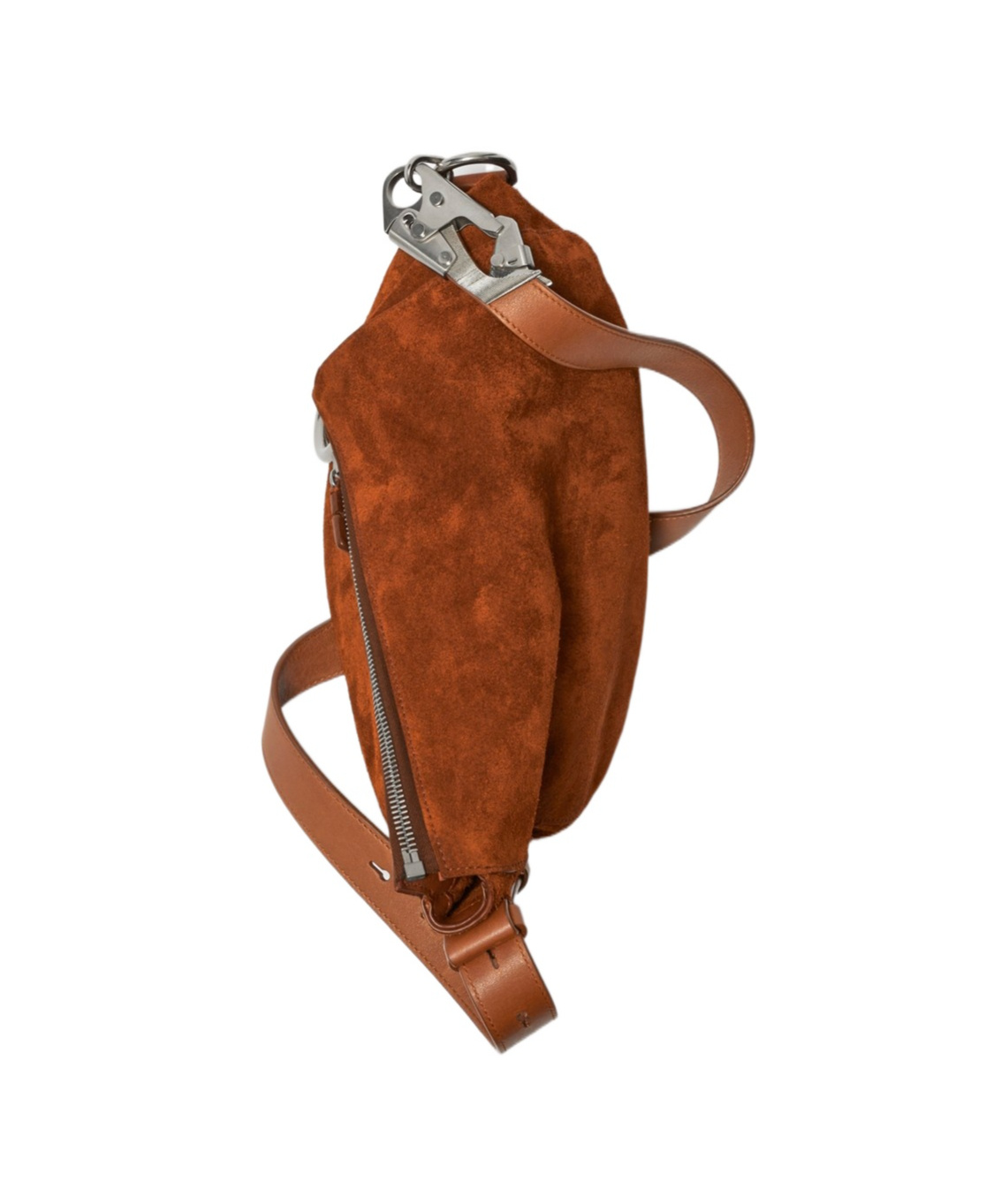 Burberry Asymmetric-design Suede Shoulder Bag In Brown