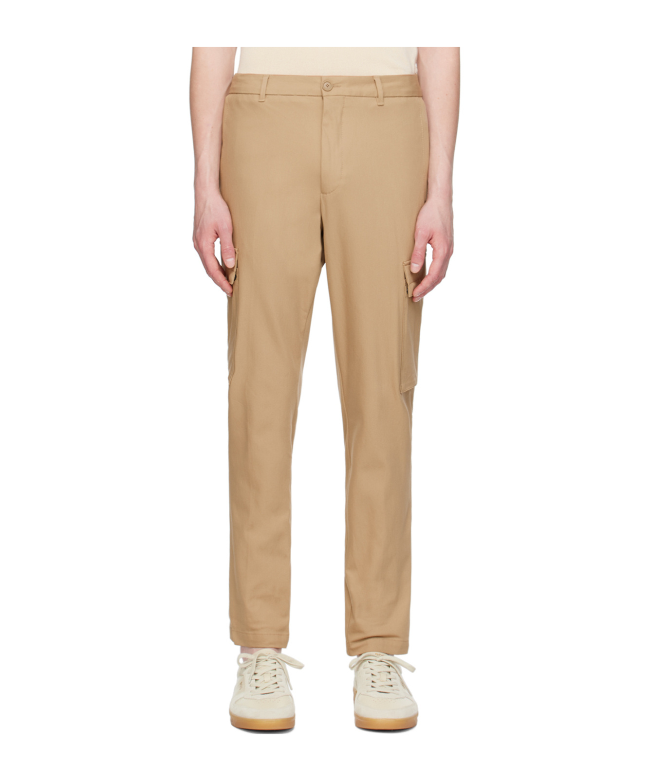 Hugo Boss Decorative Work Casual Pants In Nude
