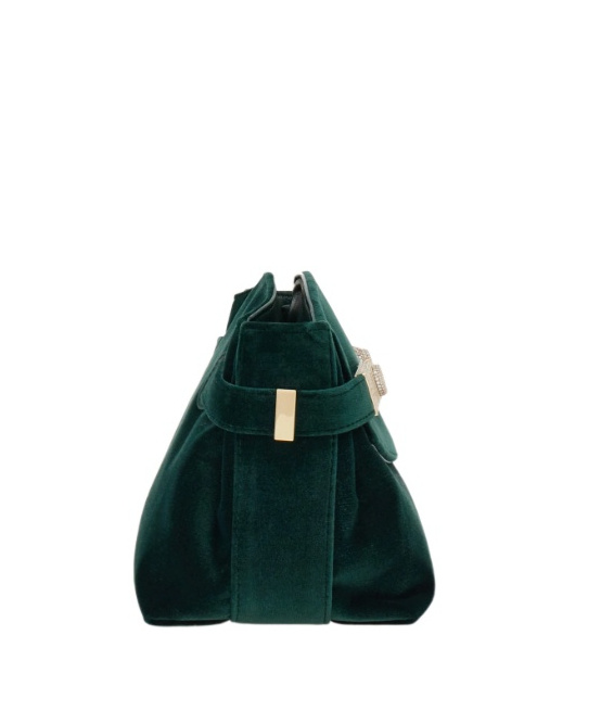 Ferragamo Hug Soft Crossbody Bag (xs) In Green