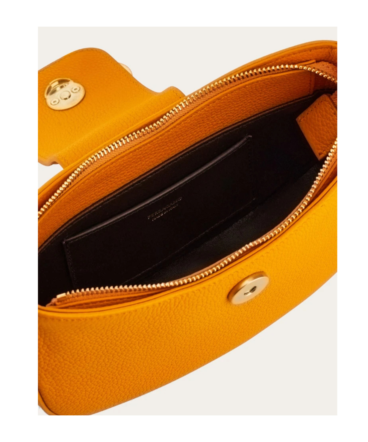 Ferragamo Double Gancini Mini Shoulder Bag In Yellow
