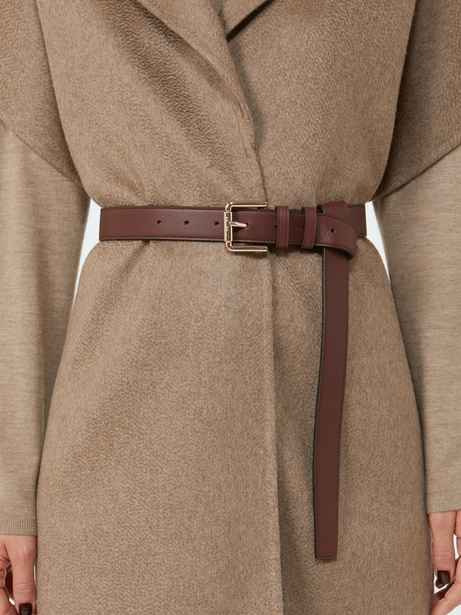 Max Mara Leather Belt In Red