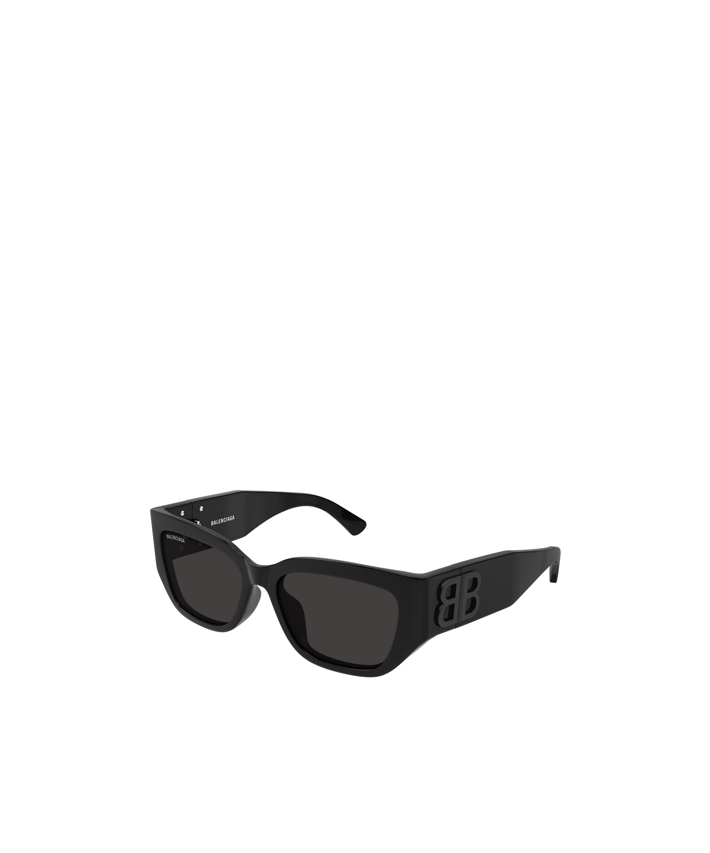 Balenciaga Bb Logo Cat Eye Acetate Sunglasses In Black