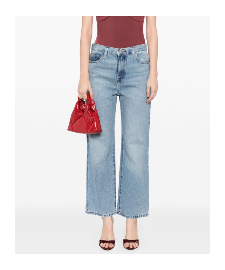 Shop Frame Belt-loop Jeans In Blue