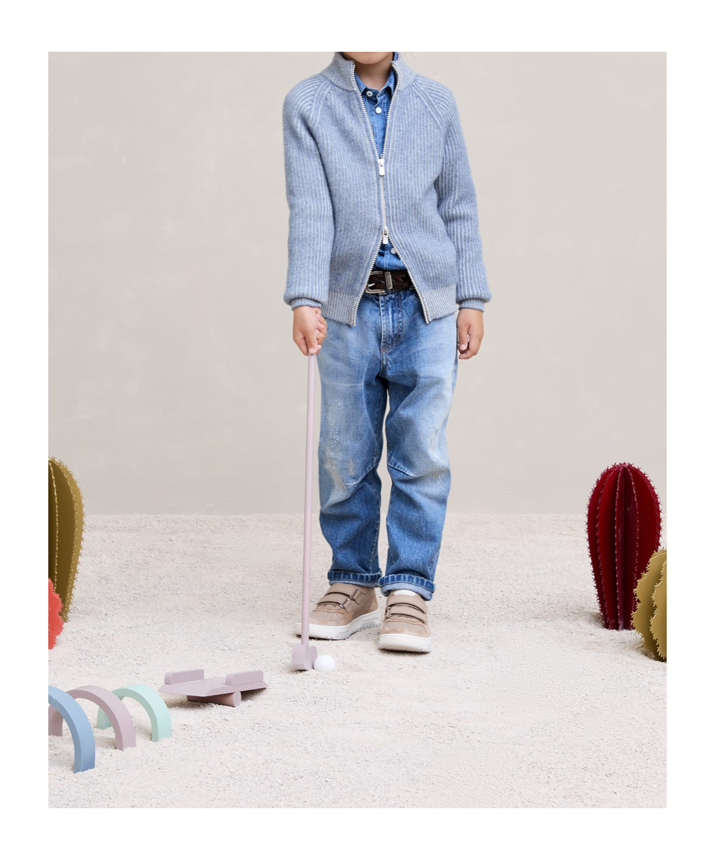 Brunello Cucinelli Belt-loop Jeans In Blue