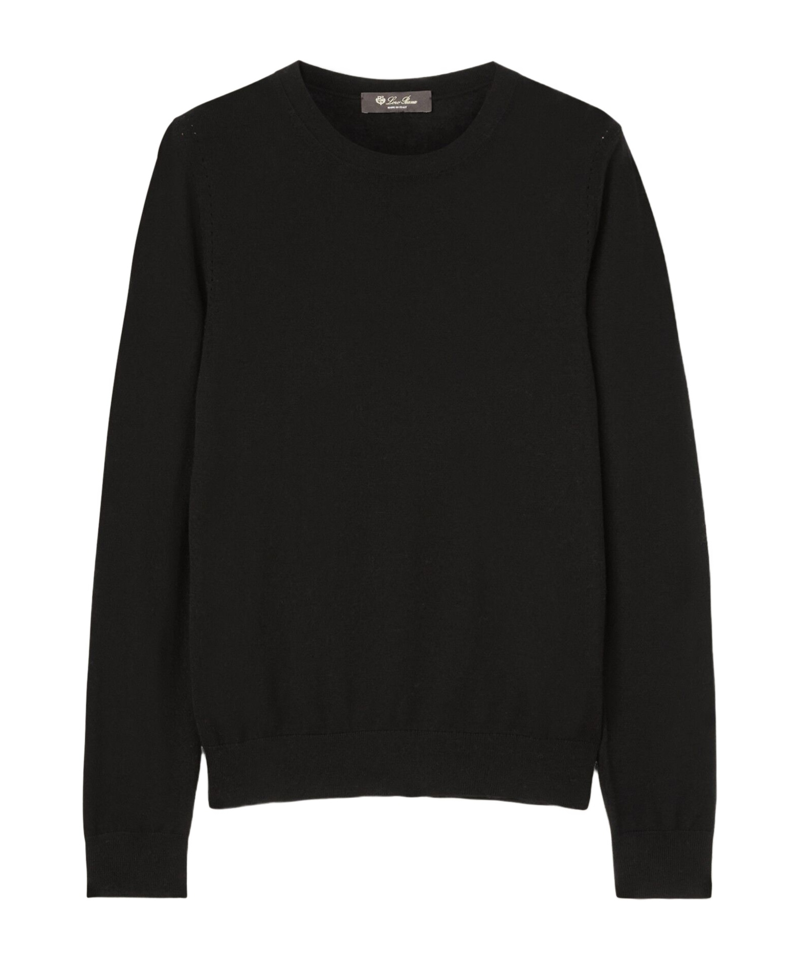 Loro Piana Girocollo Parksville Cashmere Sweater In Black
