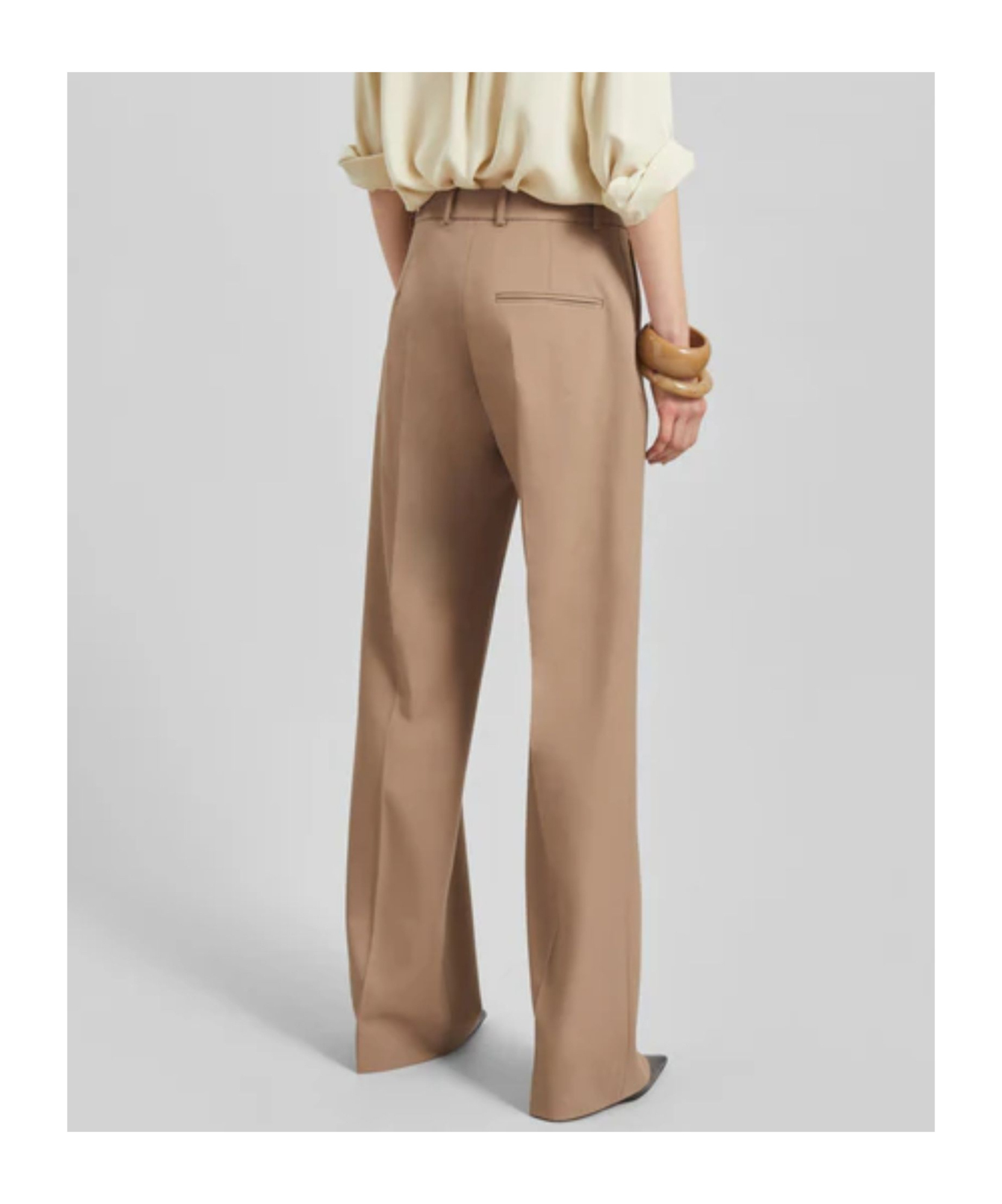 The Frankie Shop Lenora Wide Leg Trousers In Brown