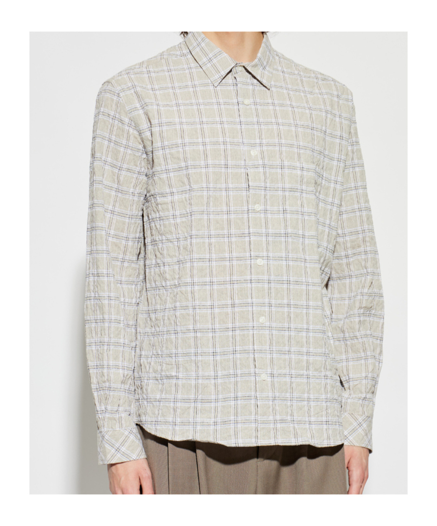 Samsoe & Samsoe Checked Shirt In White