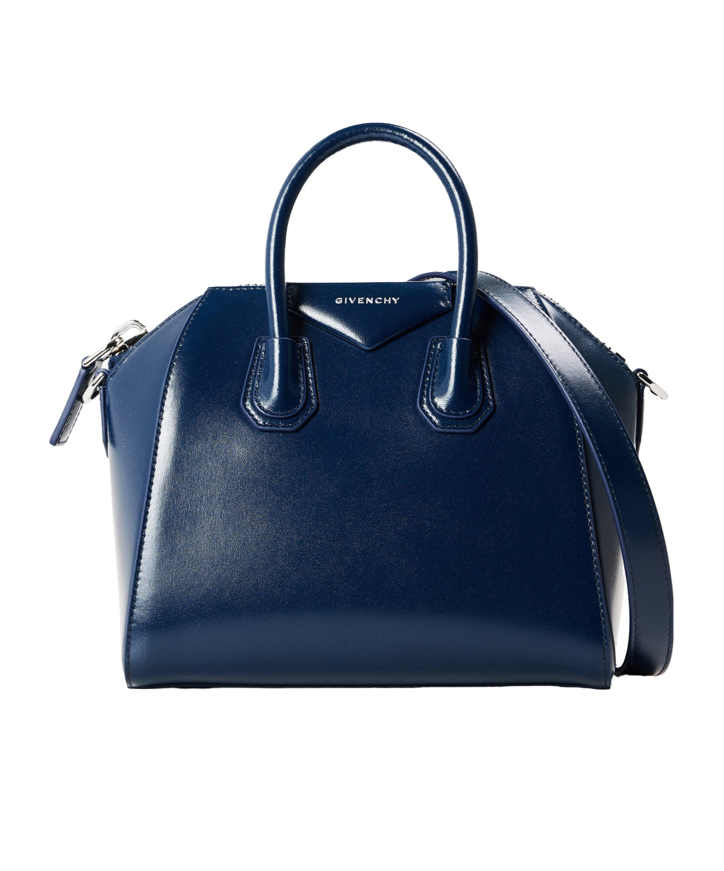 Givenchy Tophandle Crossbody Leather Bag In Blue