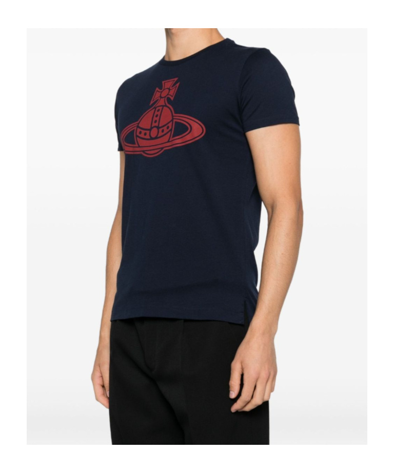 Vivienne Westwood Crew Neck Graphic Print Short Sleeve T-shirt In Black