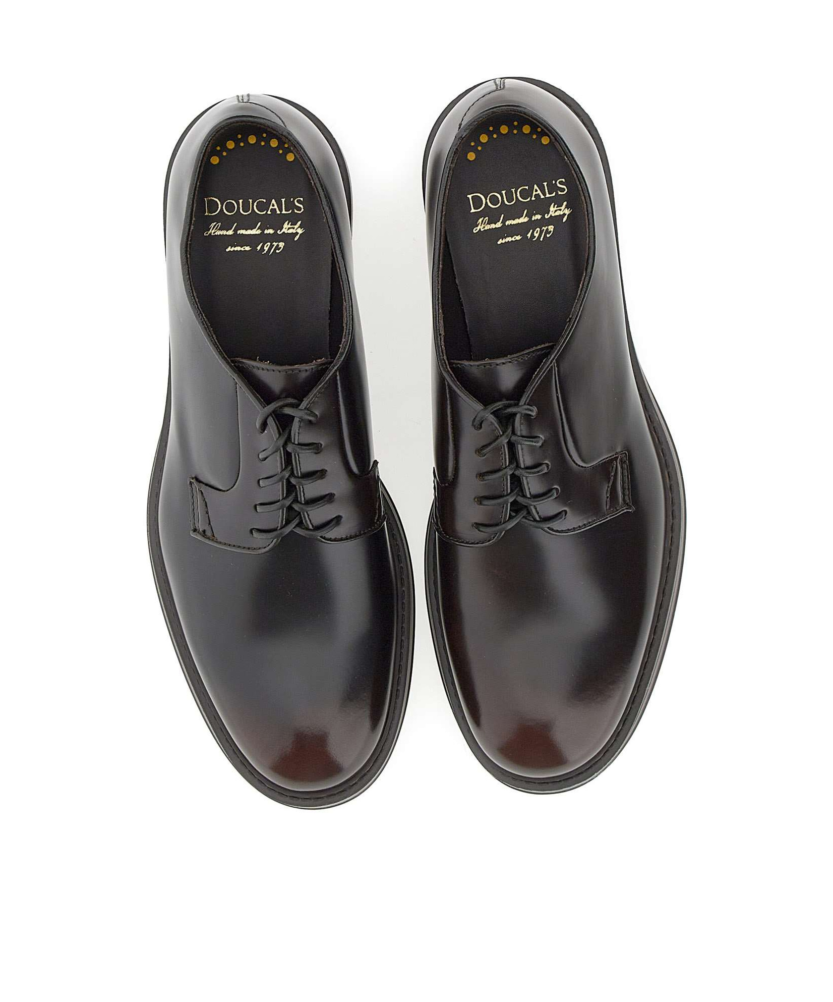 Doucal's Lace-up Leather Derby Shoes In Black