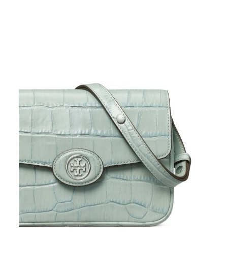 Shop Tory Burch Flip Shoulder Bag In Gray