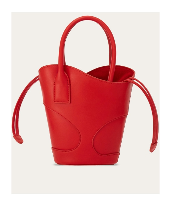 Ferragamo Red Leather Handbag In Red