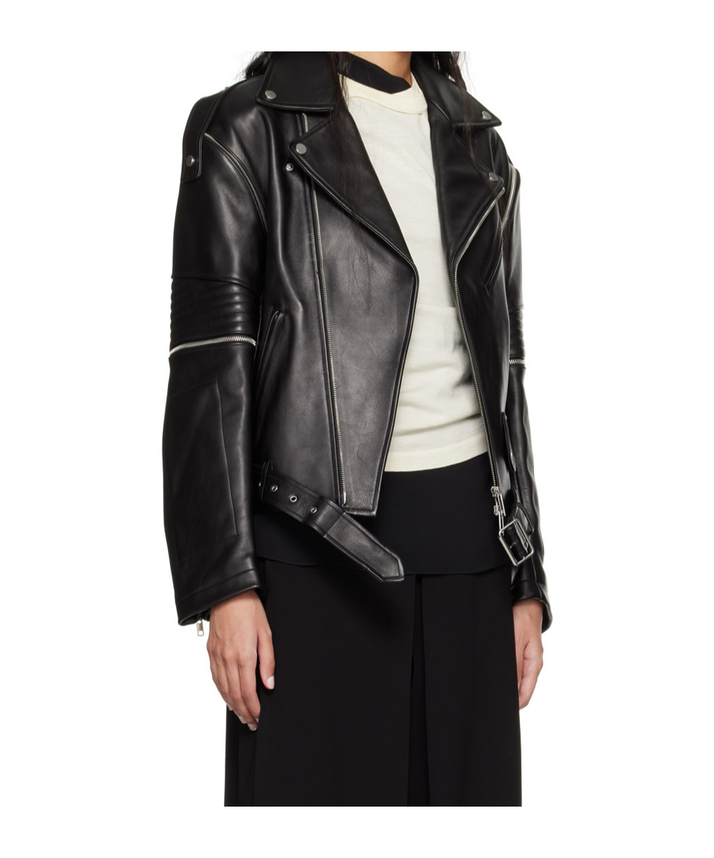 Helmut Lang Long Sleeve Leather Jacket