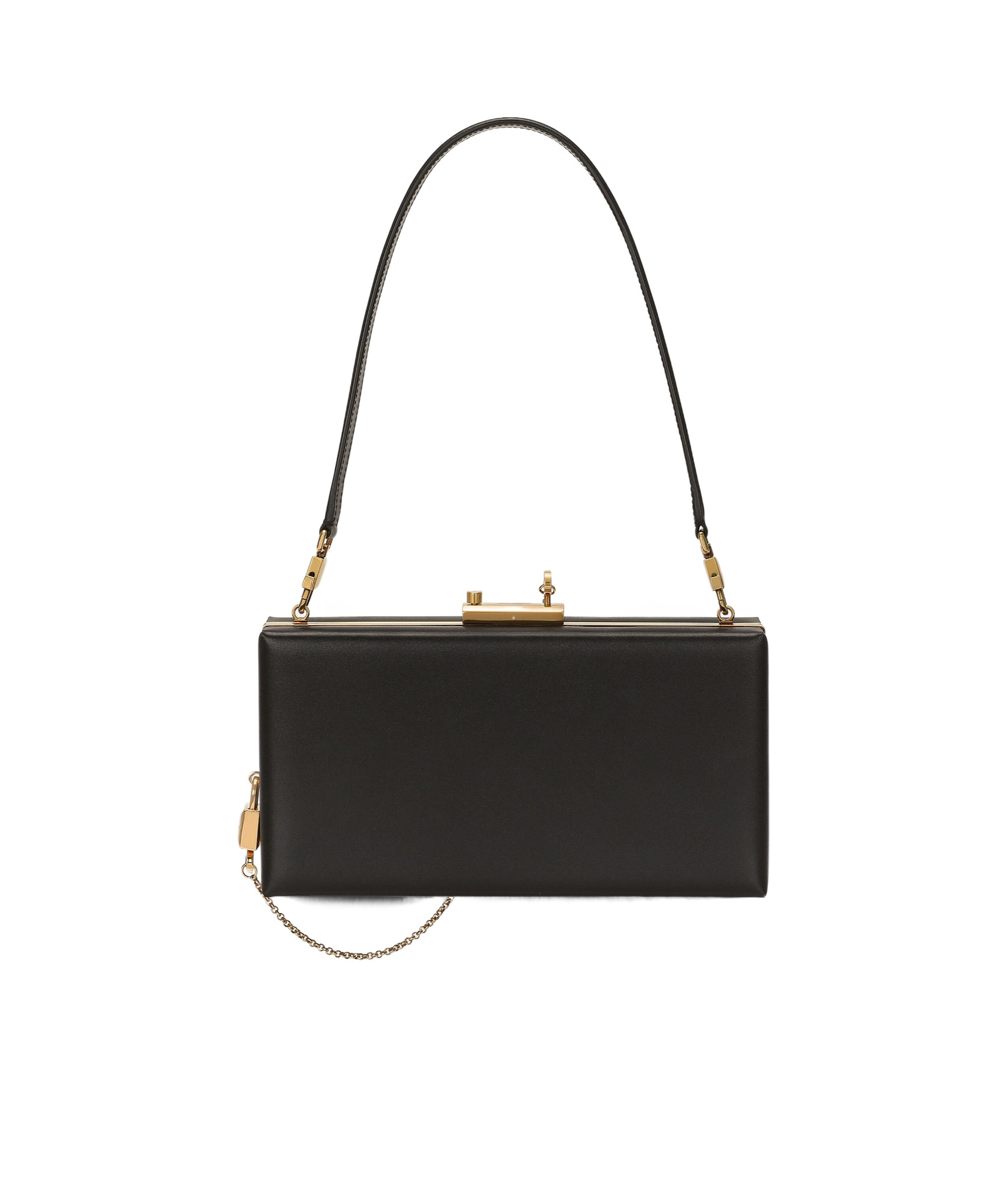 Dolce & Gabbana Elegant Mini Handbag With Distinctive Gold-tone Accents In Black