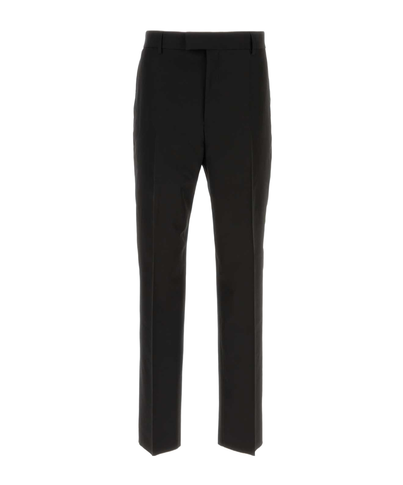 Ferragamo Elasticated Waistband Straight-leg Trousers In Black