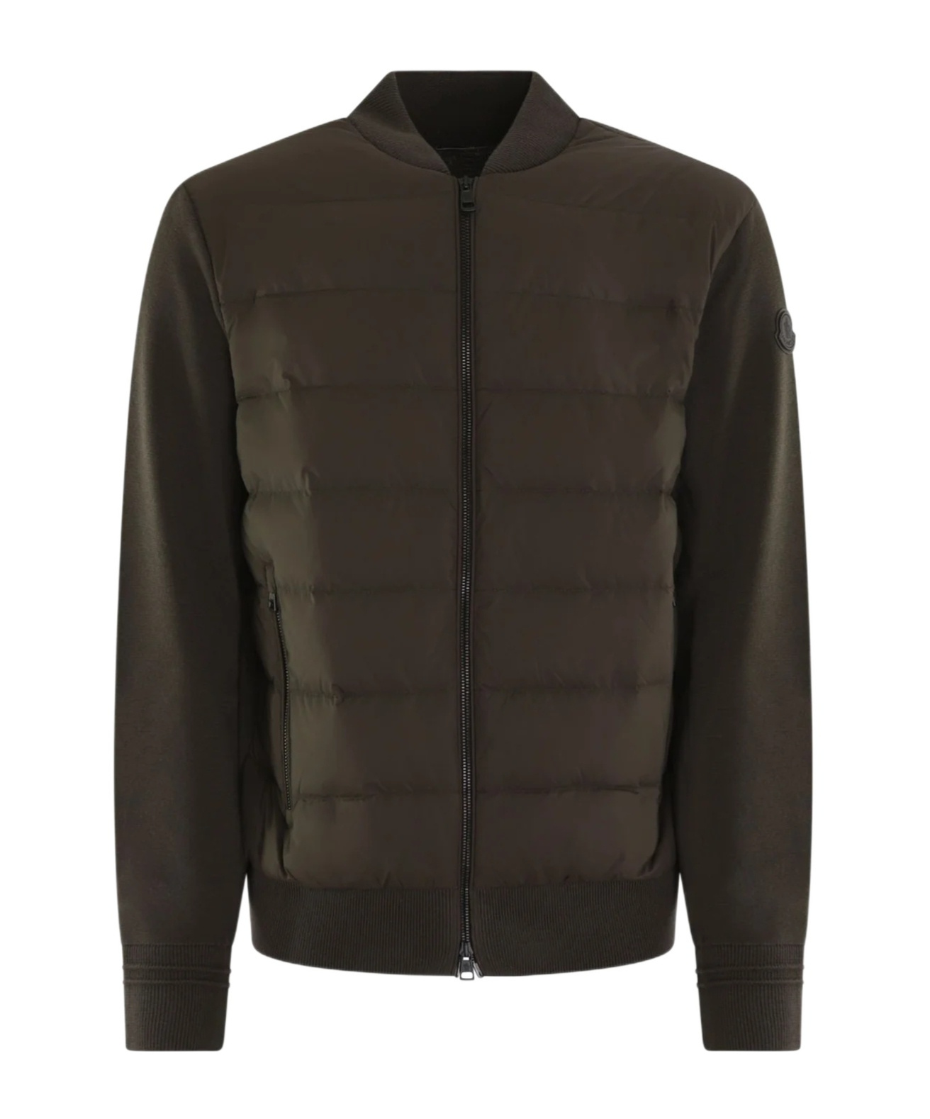 Moncler Wool Down Jacket In Brown