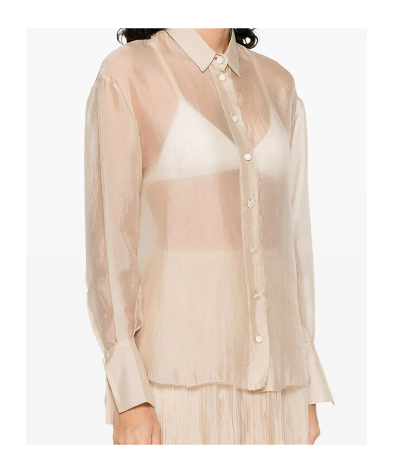 Forte Forte Organza Button-front Shirt In Neutral