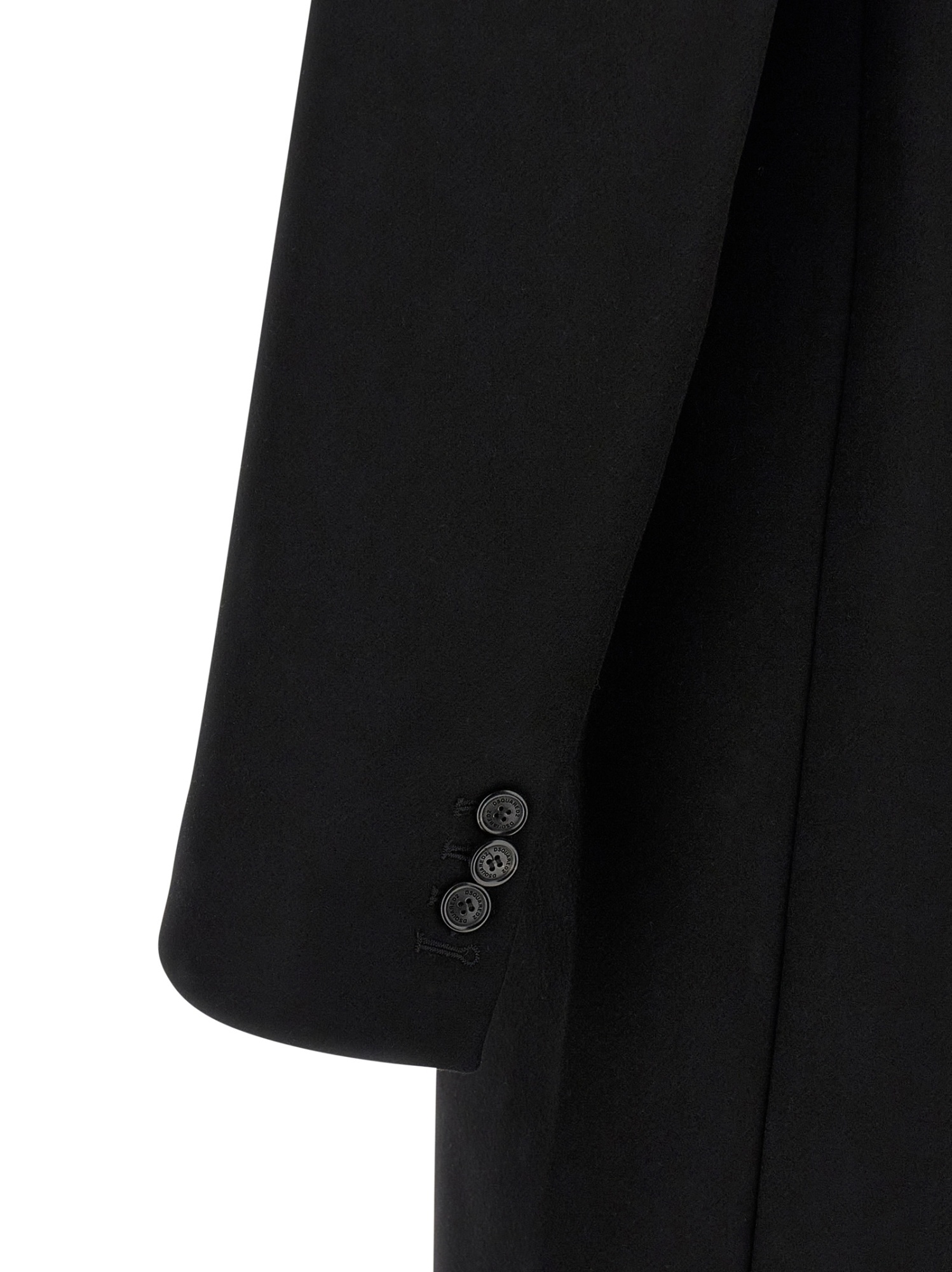 Dsquared2 Single-breasted Midi Coat In Black