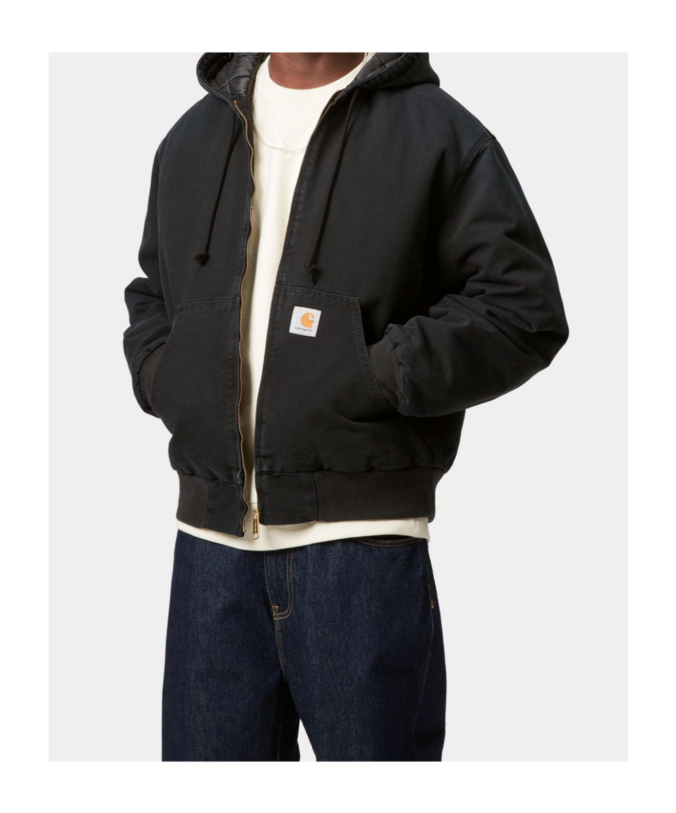 Carhartt Active Sweat Cotton Blend Jacket In Black