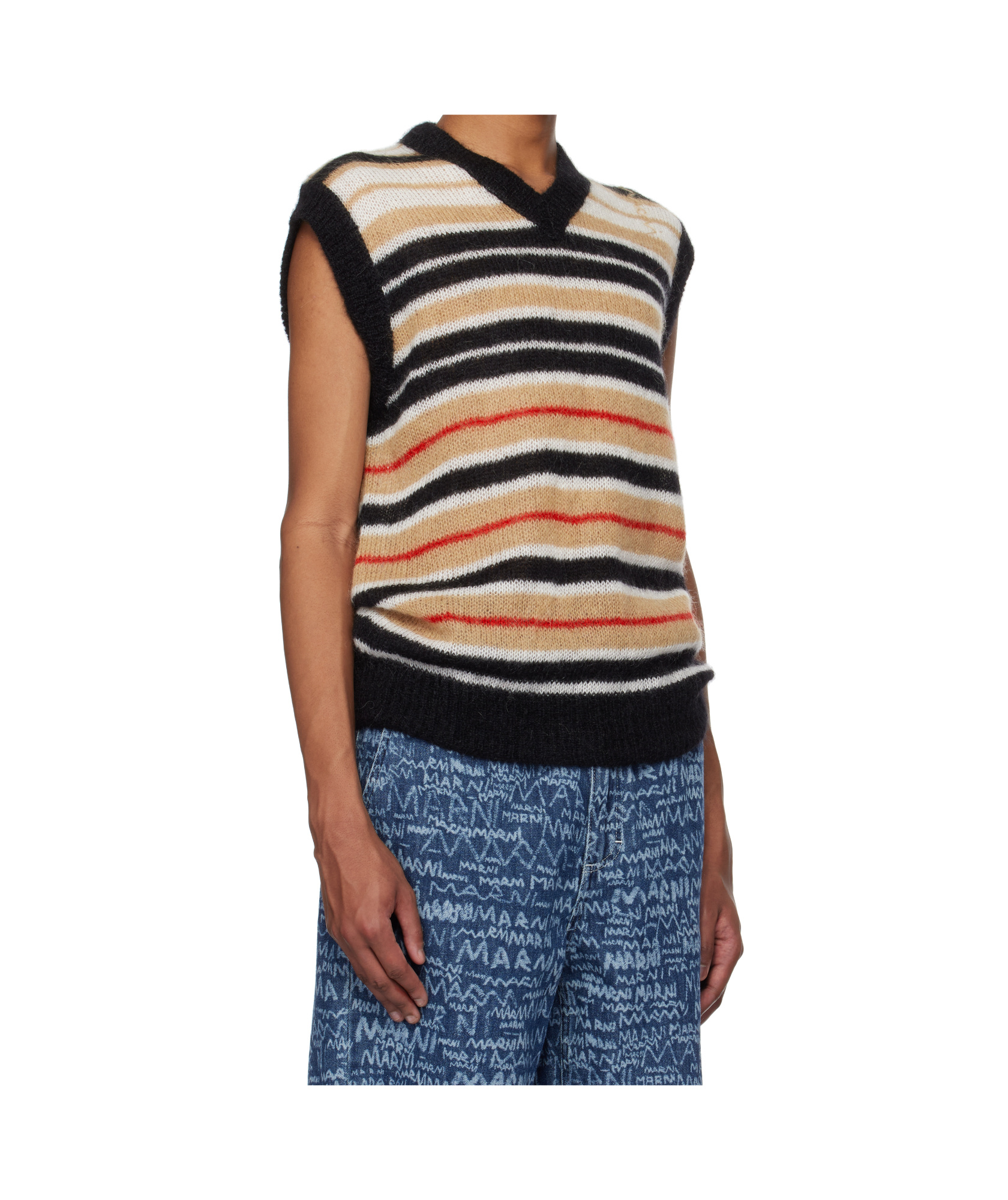 Marni Fuzzy Wuzzy Vest In Blue