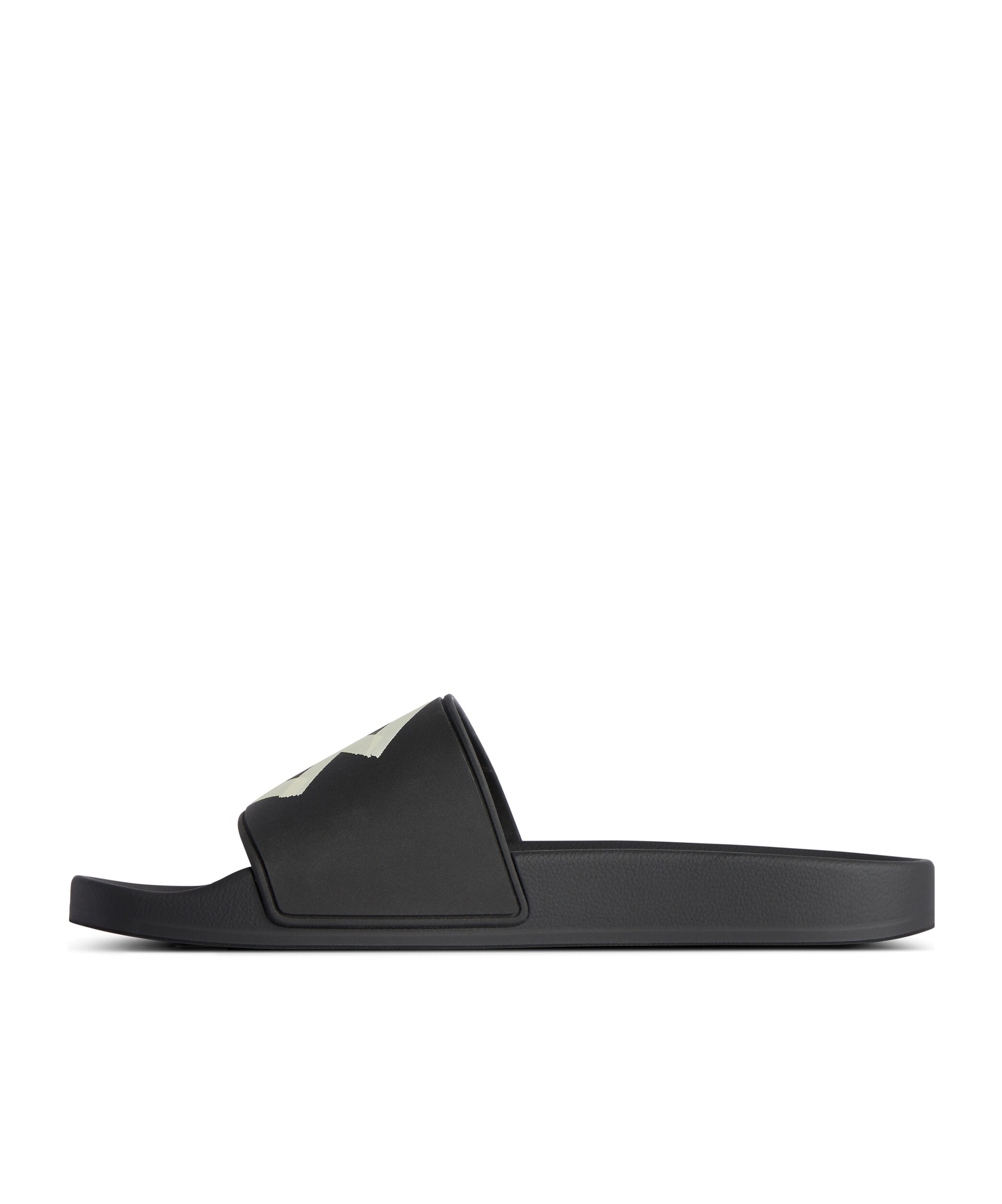 Shop Balenciaga Men's Pool Slide Sandal In Black/yellow